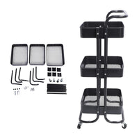 Carrito Organizador De 3 Niveles Con Ruedas Plastico