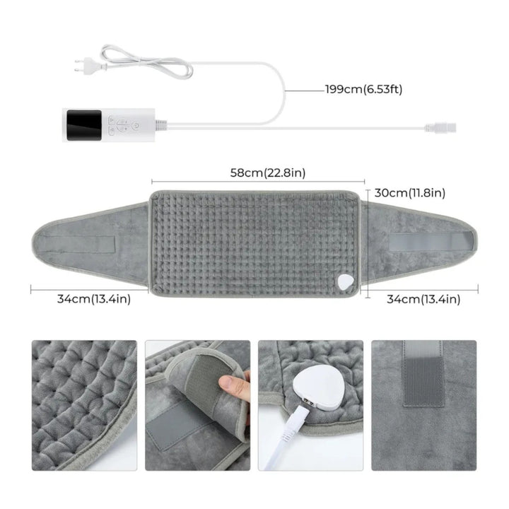 Cinturon Termico Electrico Para Dolor Lumbar Y Espalda