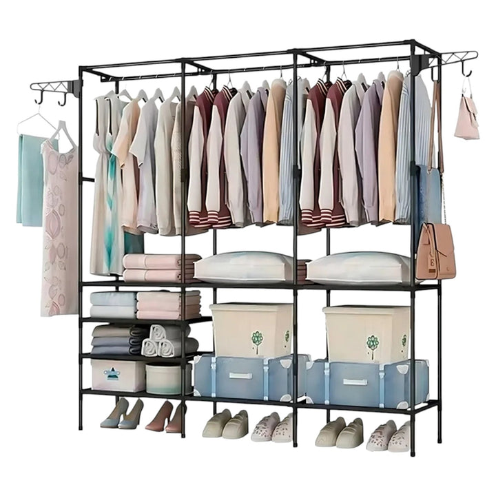 Closet Portatil Multifuncional Con Estantes Amplios