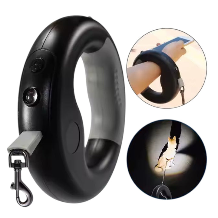 Collar Para Perro Con Luz LED, Retractil Y Diseño Moderno