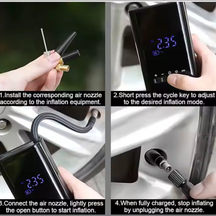 Compresor Inalambrico Portatil Para Hogar y Carro Multiusos