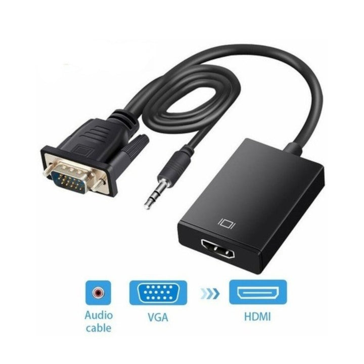 Convertidor Señal HDMI A VGA Facil Y Rapido Con USB