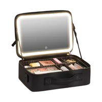 Cosmetiquera De Maquillaje Con Espejo Led Portatil