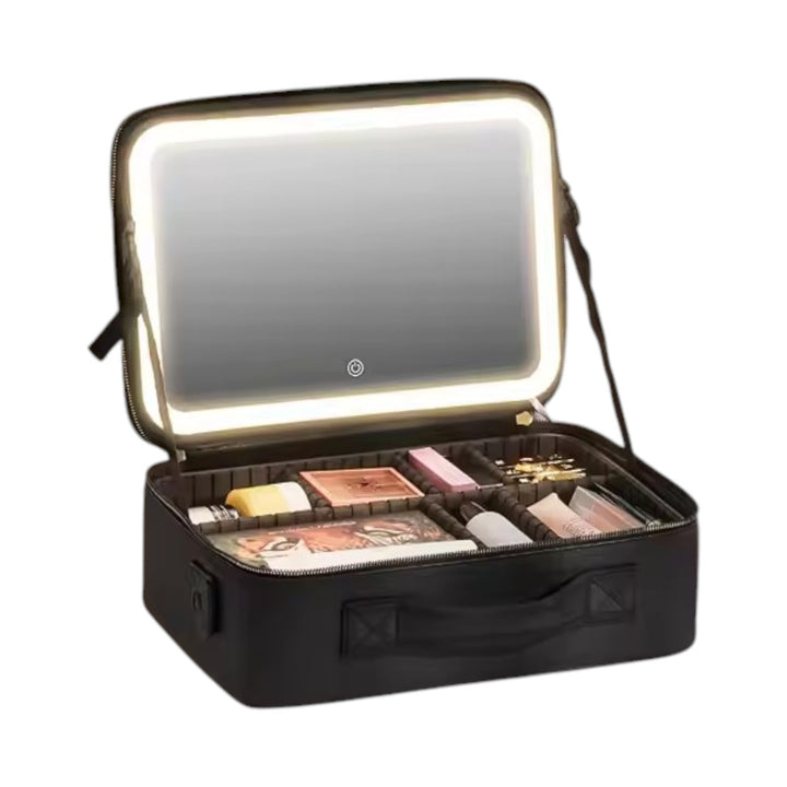 Cosmetiquera De Maquillaje Con Espejo Led Portatil
