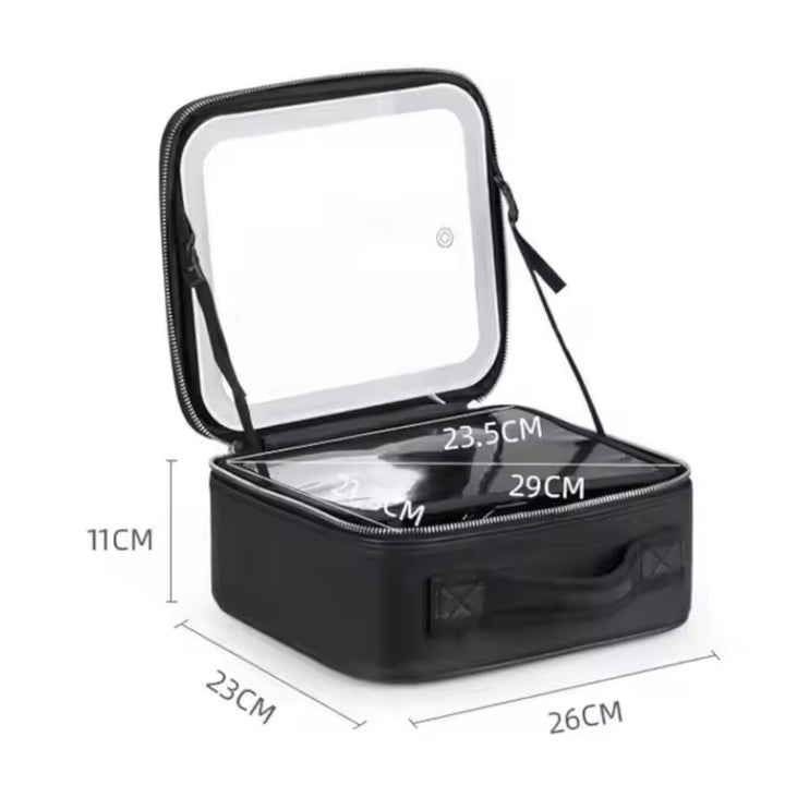 Cosmetiquera De Maquillaje Con Espejo Led Portatil