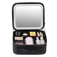 Cosmetiquera De Maquillaje Con Espejo Led Portatil
