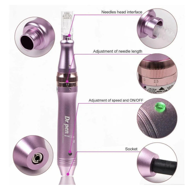 Dermapen Metalico Microneedling Electrico Facial