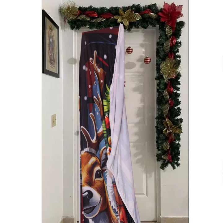 Forro Navideño Para Puerta Con Diseno