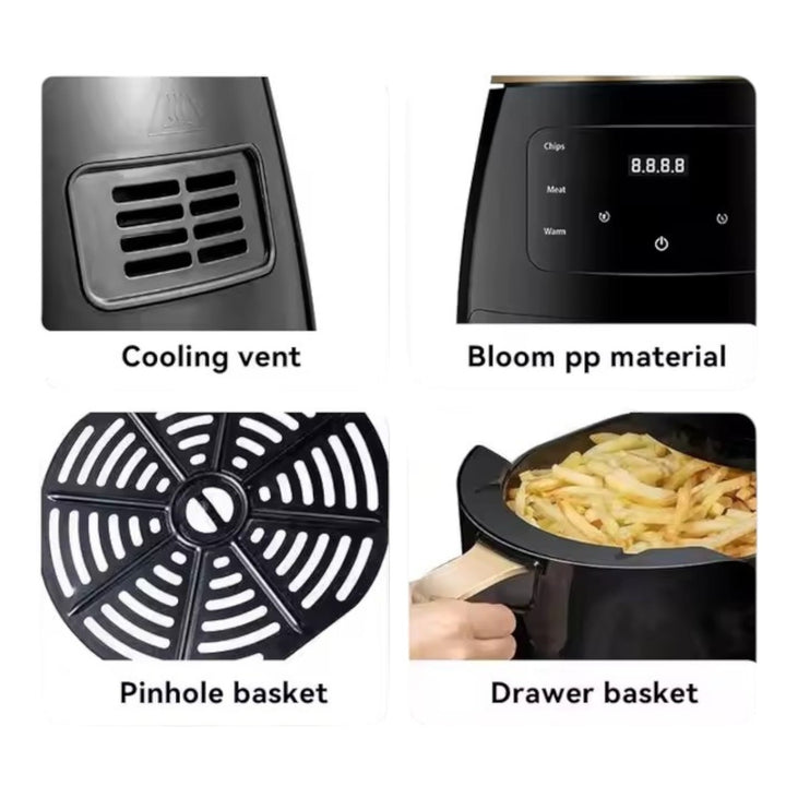 Freidora De Aire 8 Litros Digital  Para Cocina Saludable