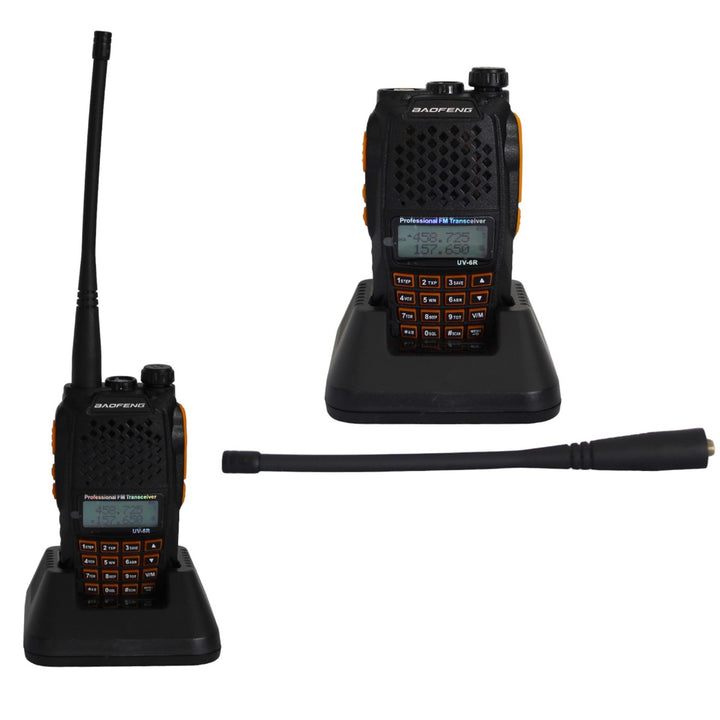 Walkie Talkie Duradero con Radio FM y Batería