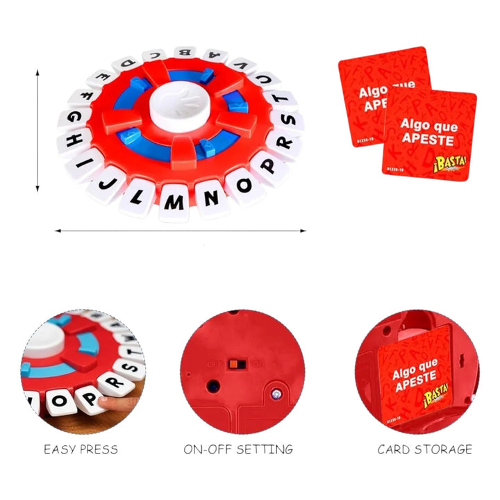 Basta Juego Interactivo Con Tarjetas Letras Y Temporizador