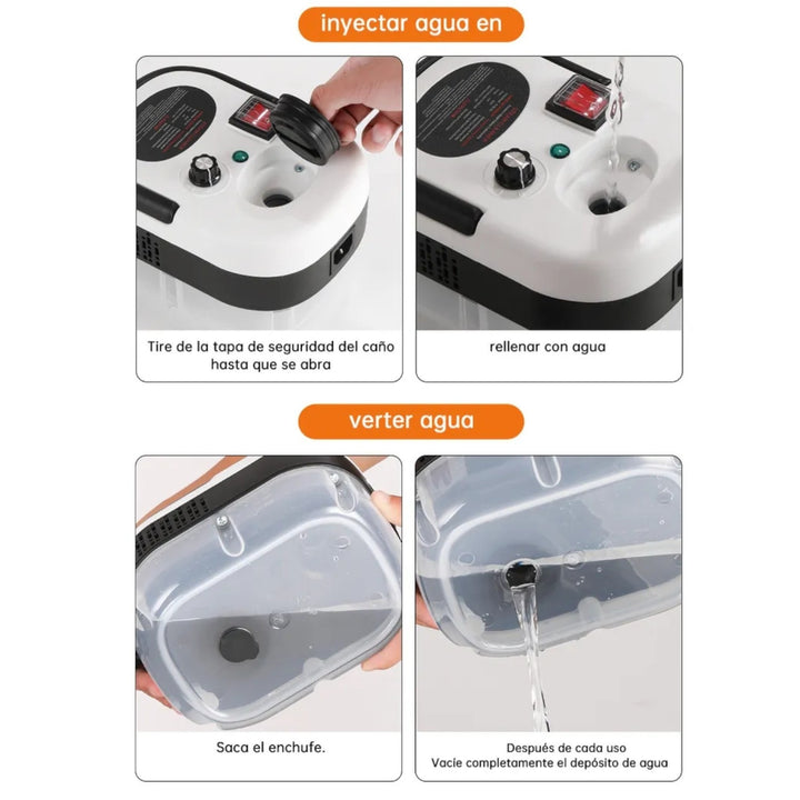 Limpiador A Vapor Portatil Multiuso Alta Presion