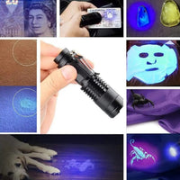 Linterna Luz UV Portatil Verifica Manchas Invisibles