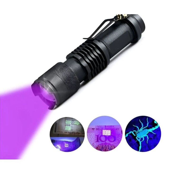 Linterna Luz UV Portatil Verifica Manchas Invisibles