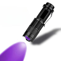 Linterna Luz UV Portatil Verifica Manchas Invisibles