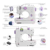 Maquina De Coser Portatil Con Puntadas Multiple Y Accesorios