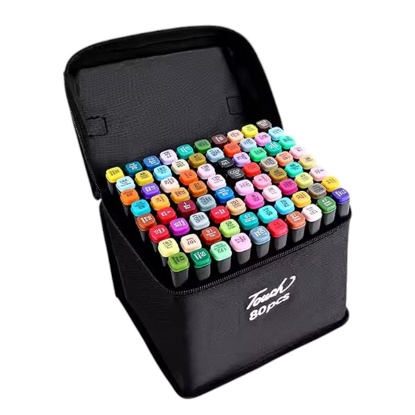Marcadores Doble Punta 80 Piezas Resistentes Para Colorear