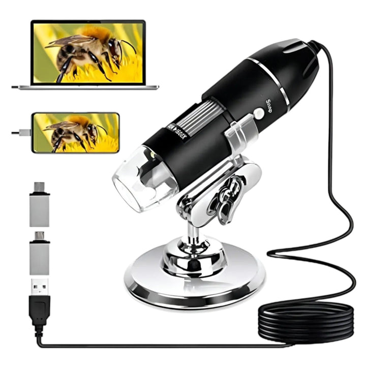Microscopio Digital USB Con Luz LED Para Celular Y PC
