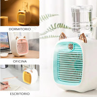 Mini Ventilador Portatil Con Difusor Para Escritorio