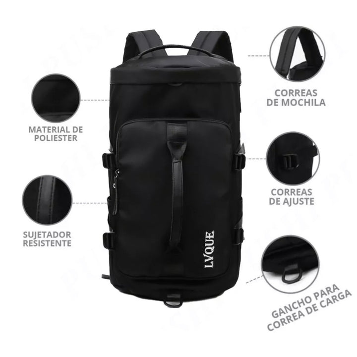 Morral De Viaje Convertible En Maleta Deportiva Resistente