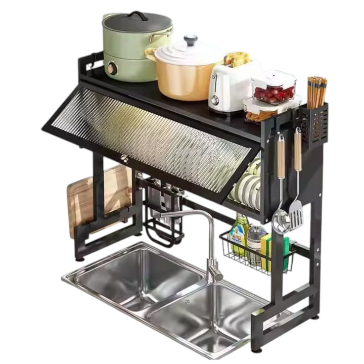 Organizador De Loza Con Tapa Para Cocina Moderna Y Ordenada