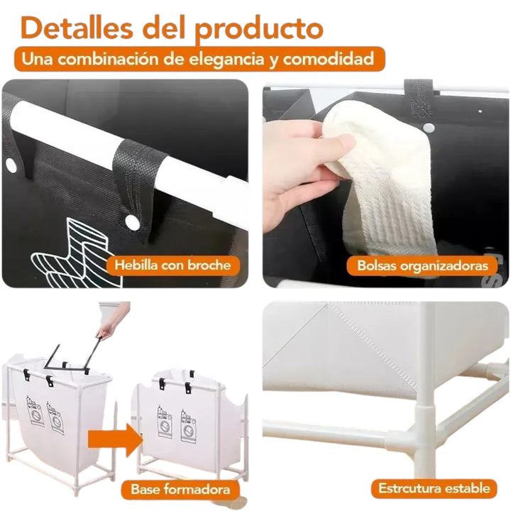 Cesta Organizadora Para Lavadora Separa La Ropa Facilmente