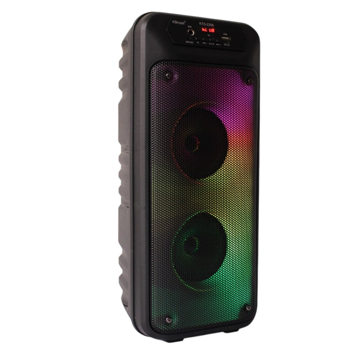 Parlante Bluetooth Con Doble Bocina Y Luces Led