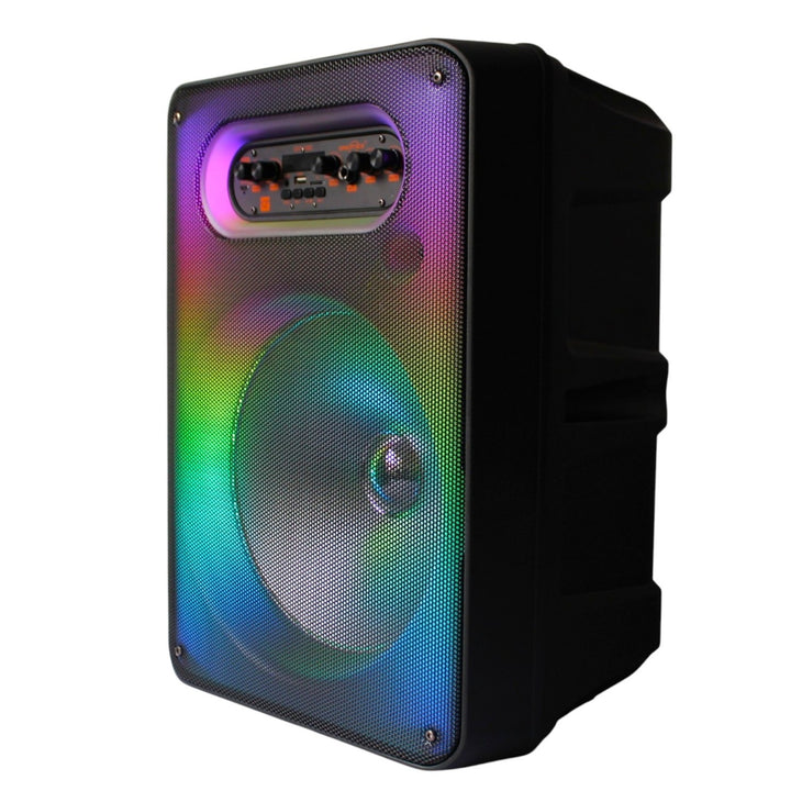 Parlante Portatil Con Luces Bluetooth Usb Y Karaoke