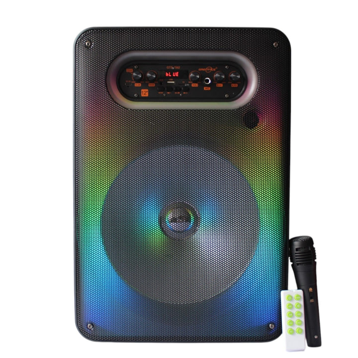 Parlante Portatil Con Luces Bluetooth Usb Y Karaoke