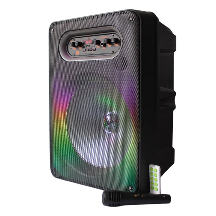 Parlante Portatil Con Luces Bluetooth Usb Y Karaoke