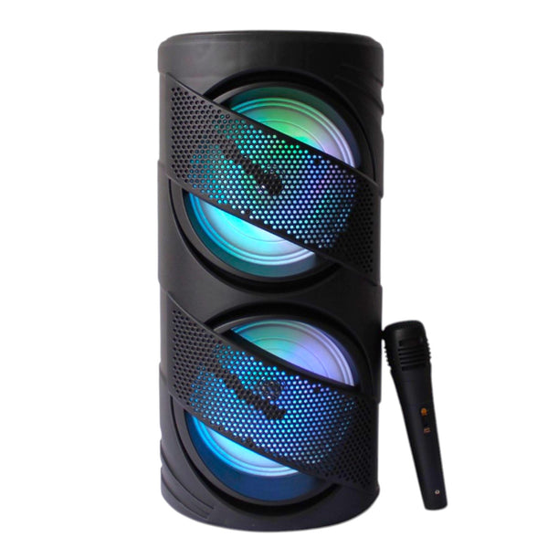 Parlante Bluetooth Portatil Con Microfono Y Luces