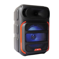 Parlante Portatil Con Microfono Luz Led Y Sonido Potente