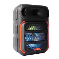 Parlante Portatil Con Microfono Luz Led Y Sonido Potente