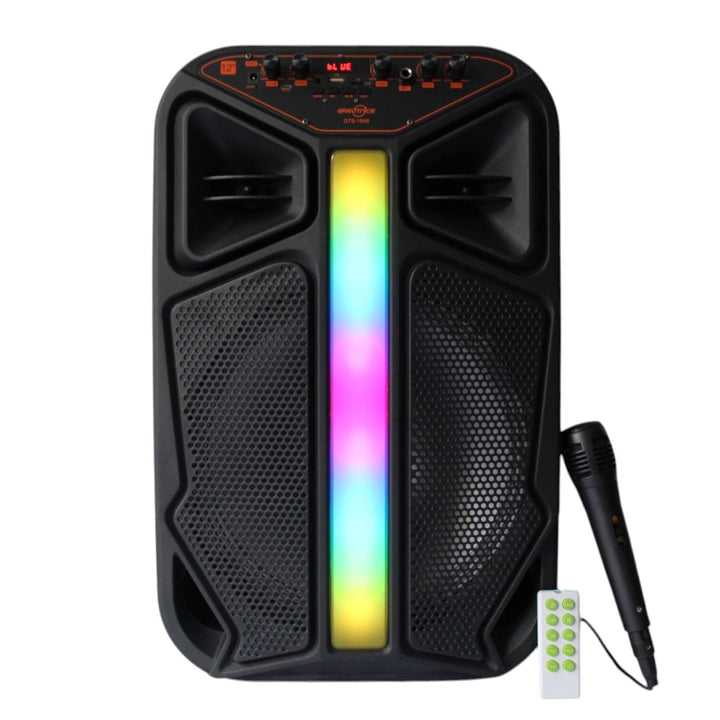 Parlante Karaoke Con Ruedas Luces Led Y Control Remoto