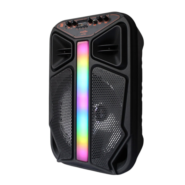 Parlante Karaoke Con Ruedas Luces Led Y Control Remoto