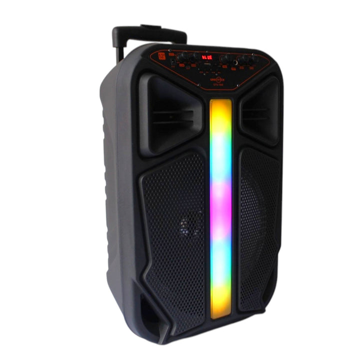 Parlante Karaoke Con Ruedas Luces Led Y Control Remoto