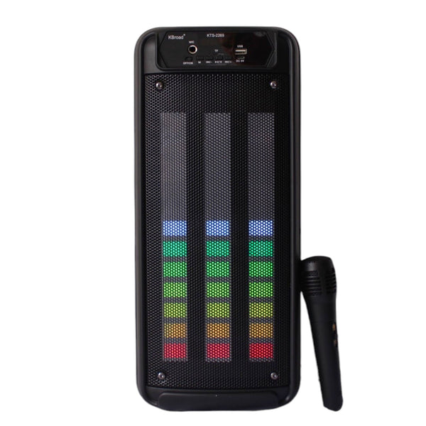 Parlante Portatil Con Luces Y Microfono Incluido