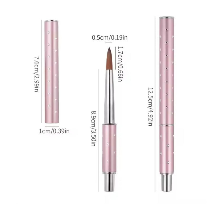 Pincel Uñas Acrilicas #8 Portatil Preciso Y Duradero