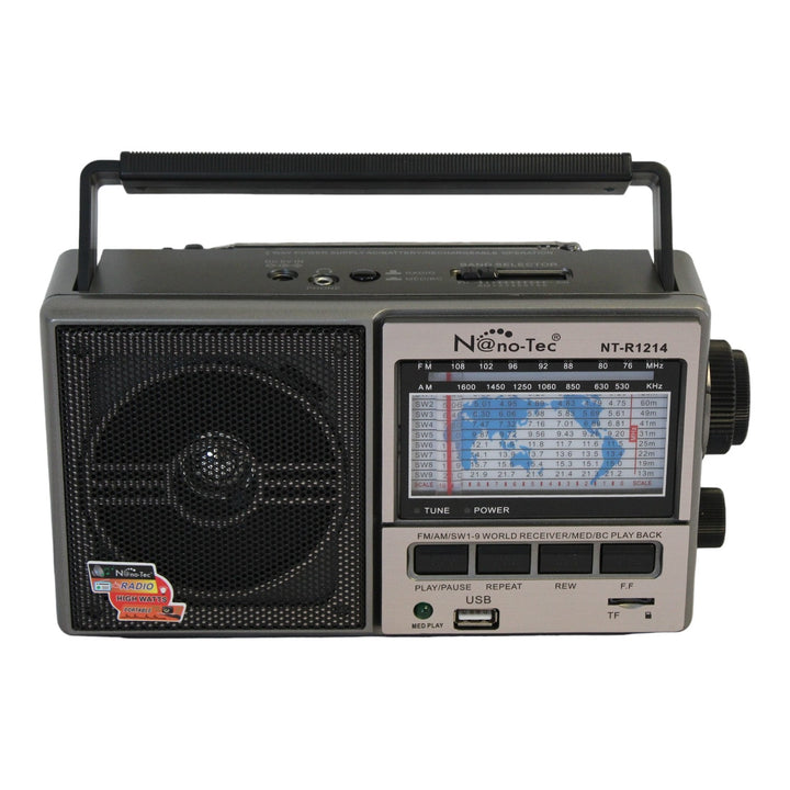 Radio Portátil Recargable Con Reproductor USB