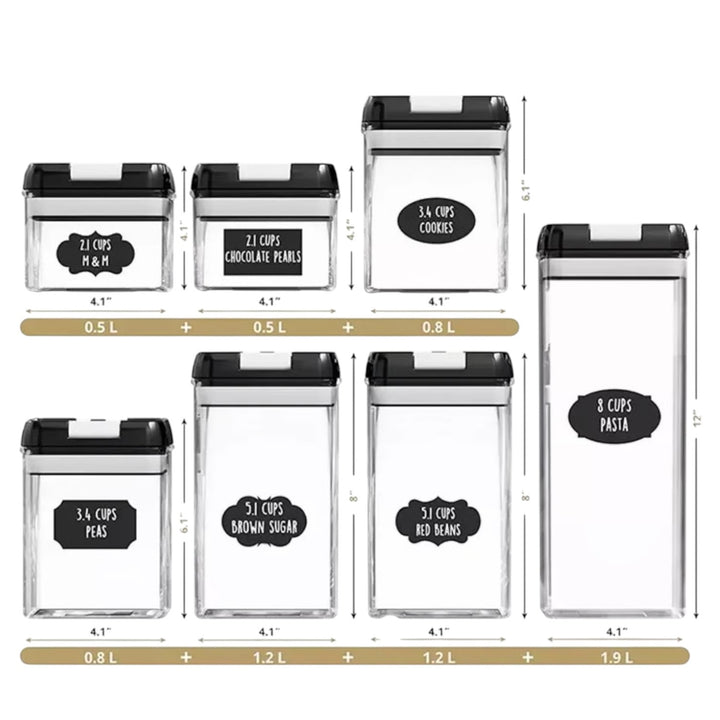 Set Recipientes Hermeticos Cocina Ahorra Espacio