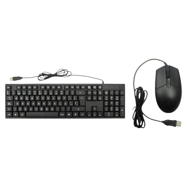 Teclado Y Mouse Alambrico Escribe Y Navega Con Precision