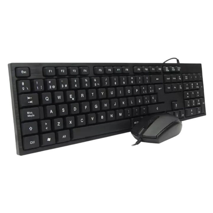 Teclado Y Mouse Alambrico Escribe Y Navega Con Precision
