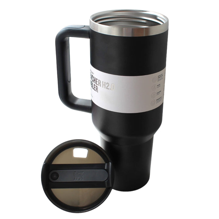 Termo Térmico Grande Con Tapa y Pitillo Para Cafe o Agua