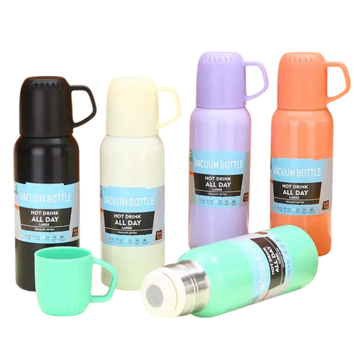 Termo Con Tazas Practico Y Portatil Para Uso Diario