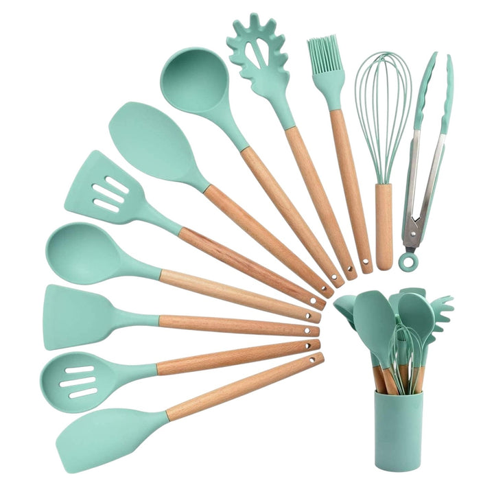 Set De Utensilios De Cocina En Silicona Multiusos