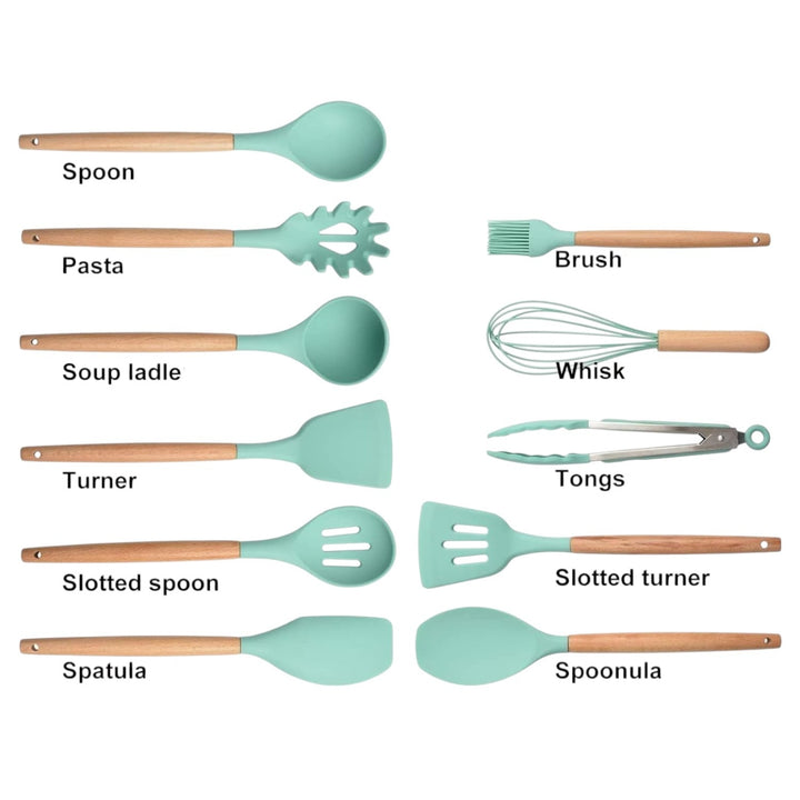 Set De Utensilios De Cocina En Silicona Multiusos