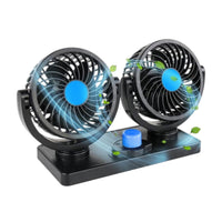 Ventilador Doble Para Carro Aire Fresco Silencioso Ajustable